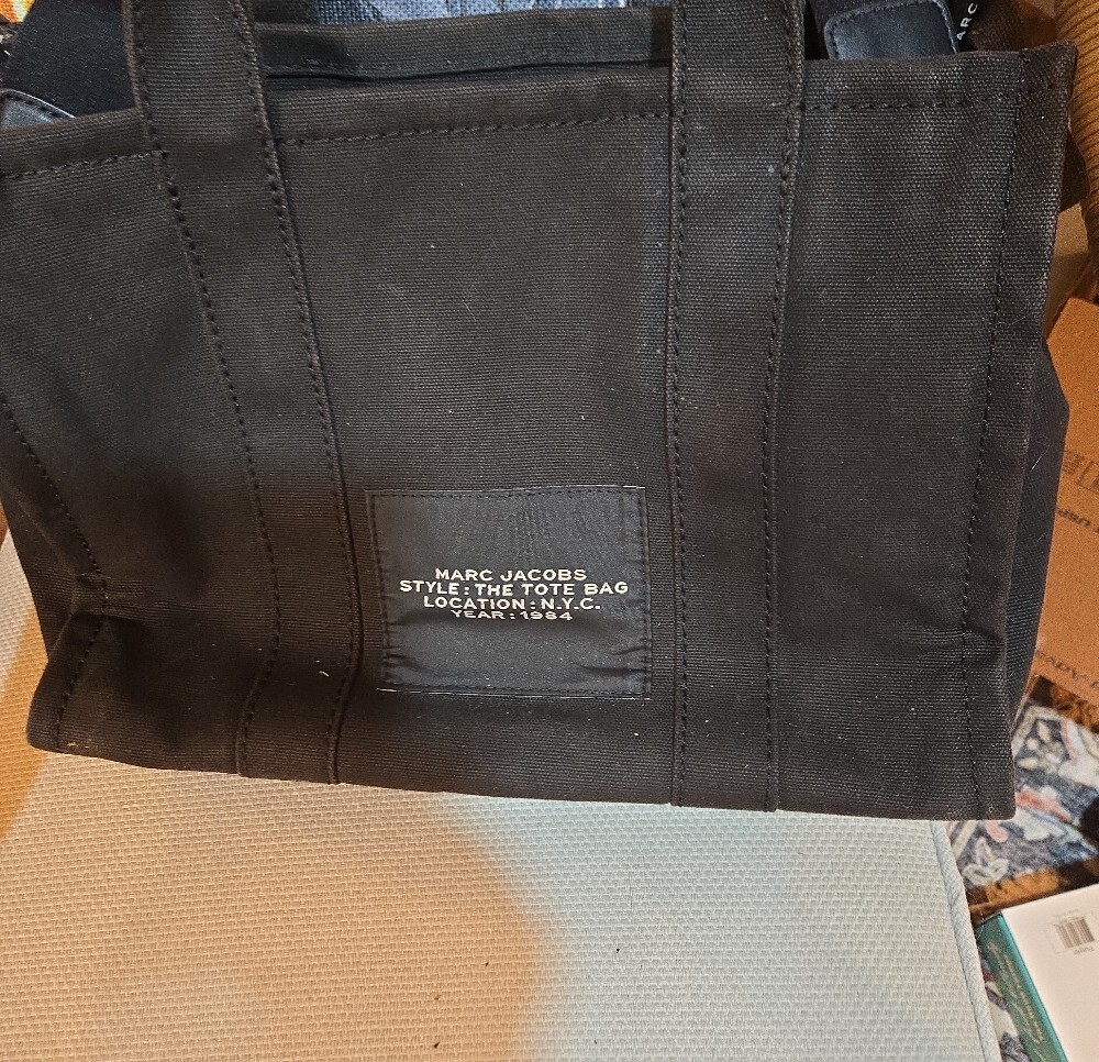 Marc Jacobs Black Canvas 'The Tote Bag' Crossbody - Picture 5 of 7